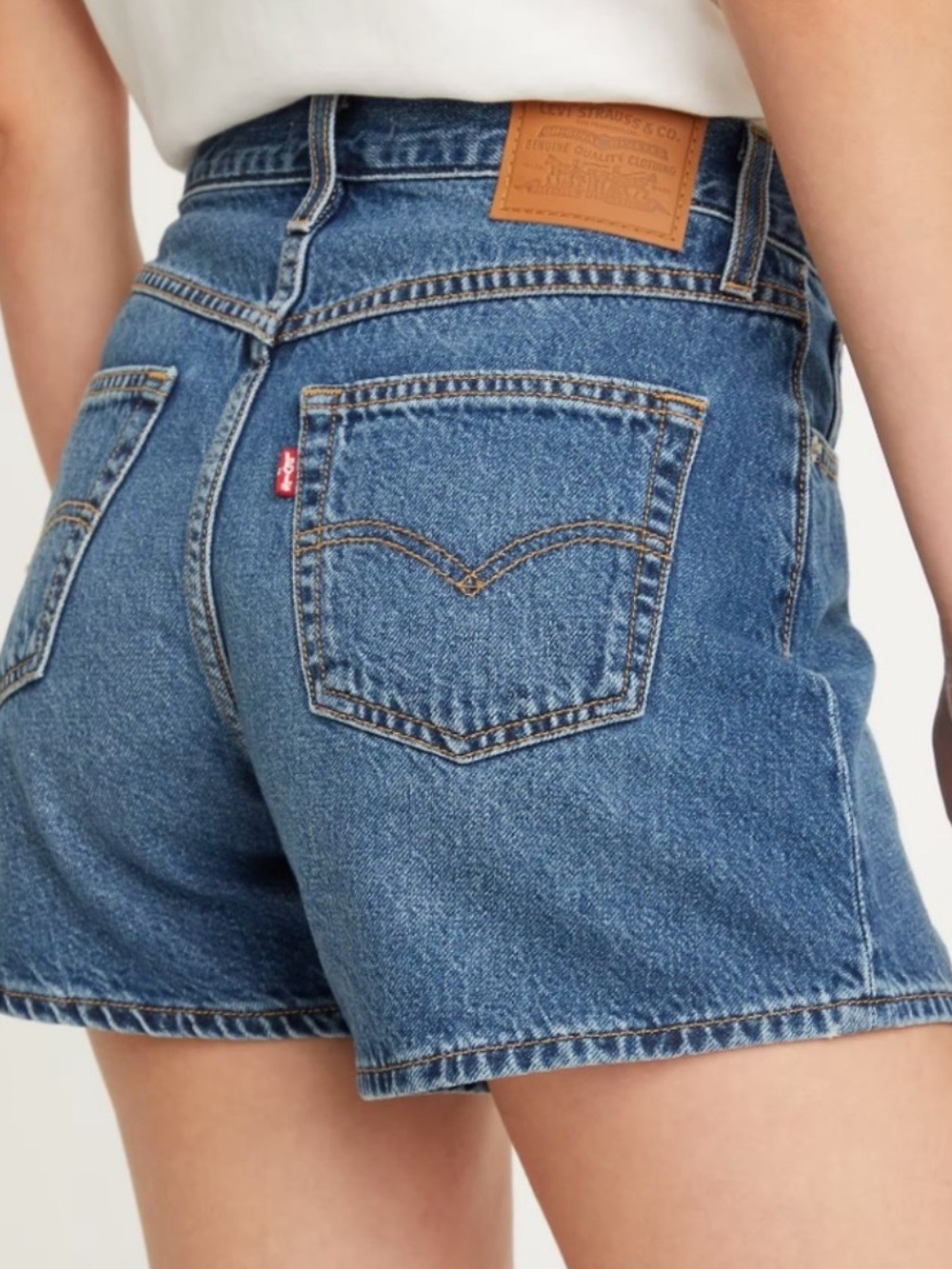 Levi's High Waisted Mom Blue Denim Jean Shorts Size 31 12